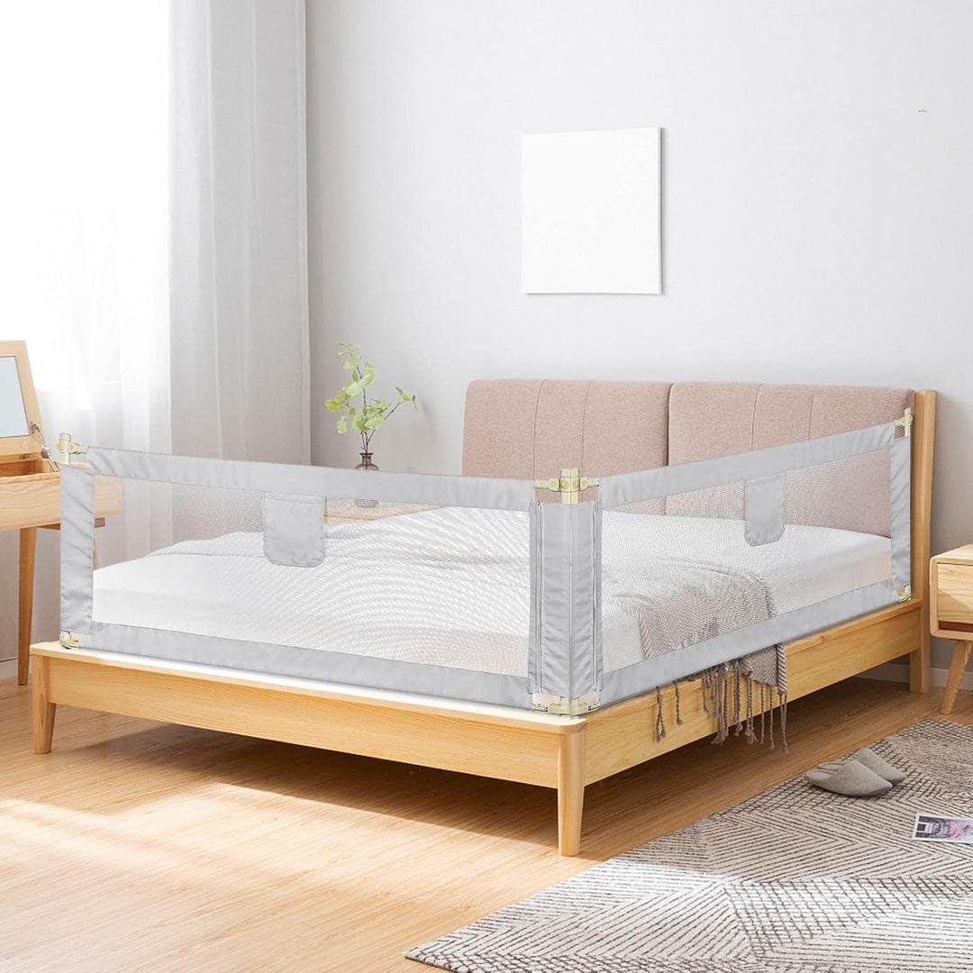 Supfine Bettgitter für Kinder, Bettgitter für Kinder, 150 cm, Bettschutzgitter, höhenverstellbar (70