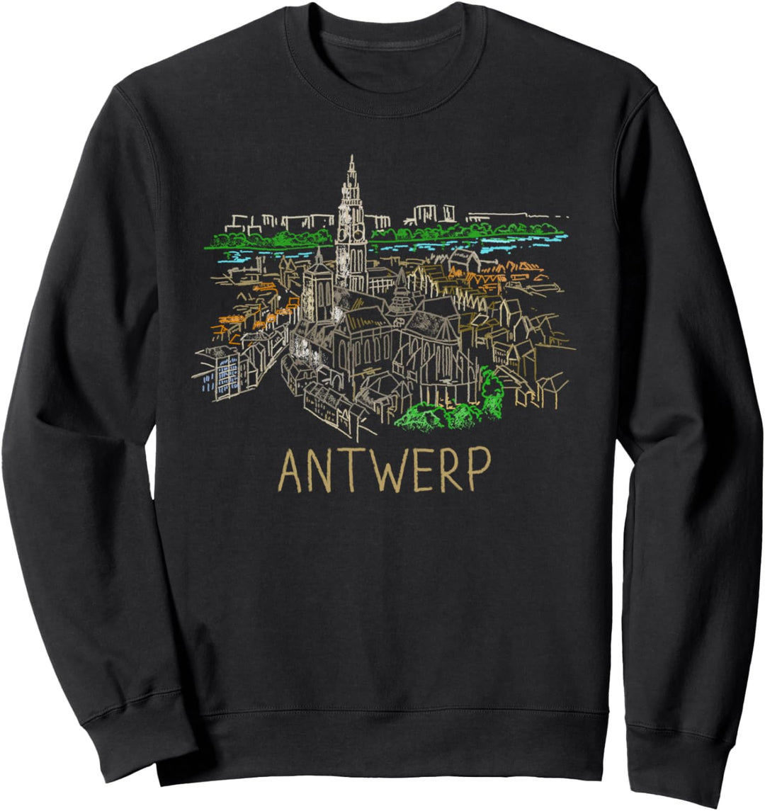 Antwerpen Belgien Kunstgeschenk Männer Frauen Sweatshirt