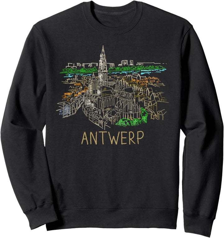 Antwerpen Belgien Kunstgeschenk Männer Frauen Sweatshirt