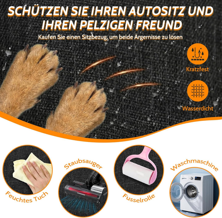 Hunde Autositz Extra Stabil & Sicher - Hundesitz Auto Rückbank Verstärkter, Wasserdichter Rutschfest