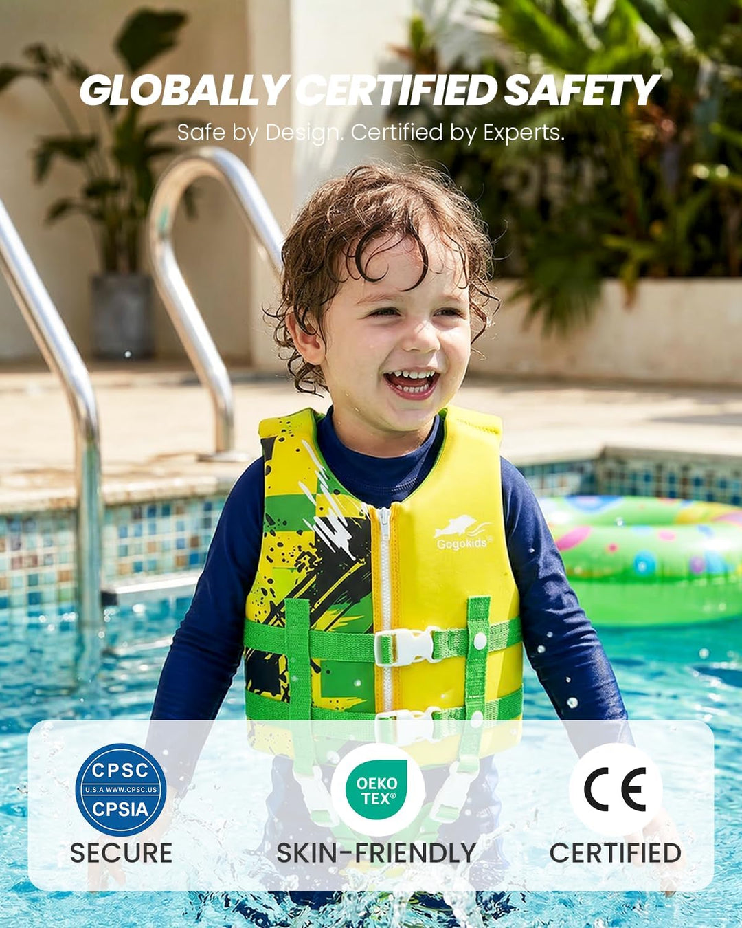 Gogokids Kinder Schwimmweste Float Jacket – Kleinkind Badeanzug Assist Bademode Schwimmtraining Auft