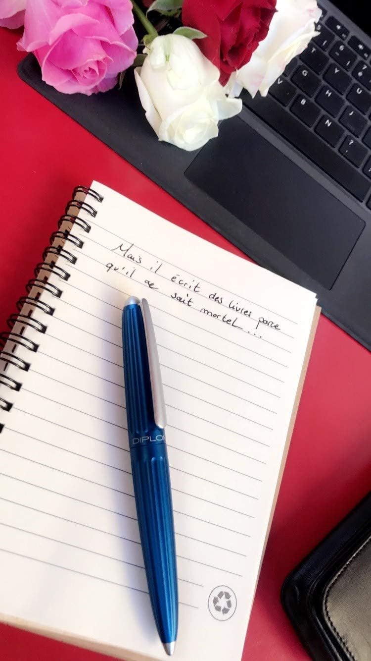 DIPLOMAT - Kugelschreiber Aero blau EasyFlow - Schick und elegant - Langlebig - 5-Jahre-Garantie - E