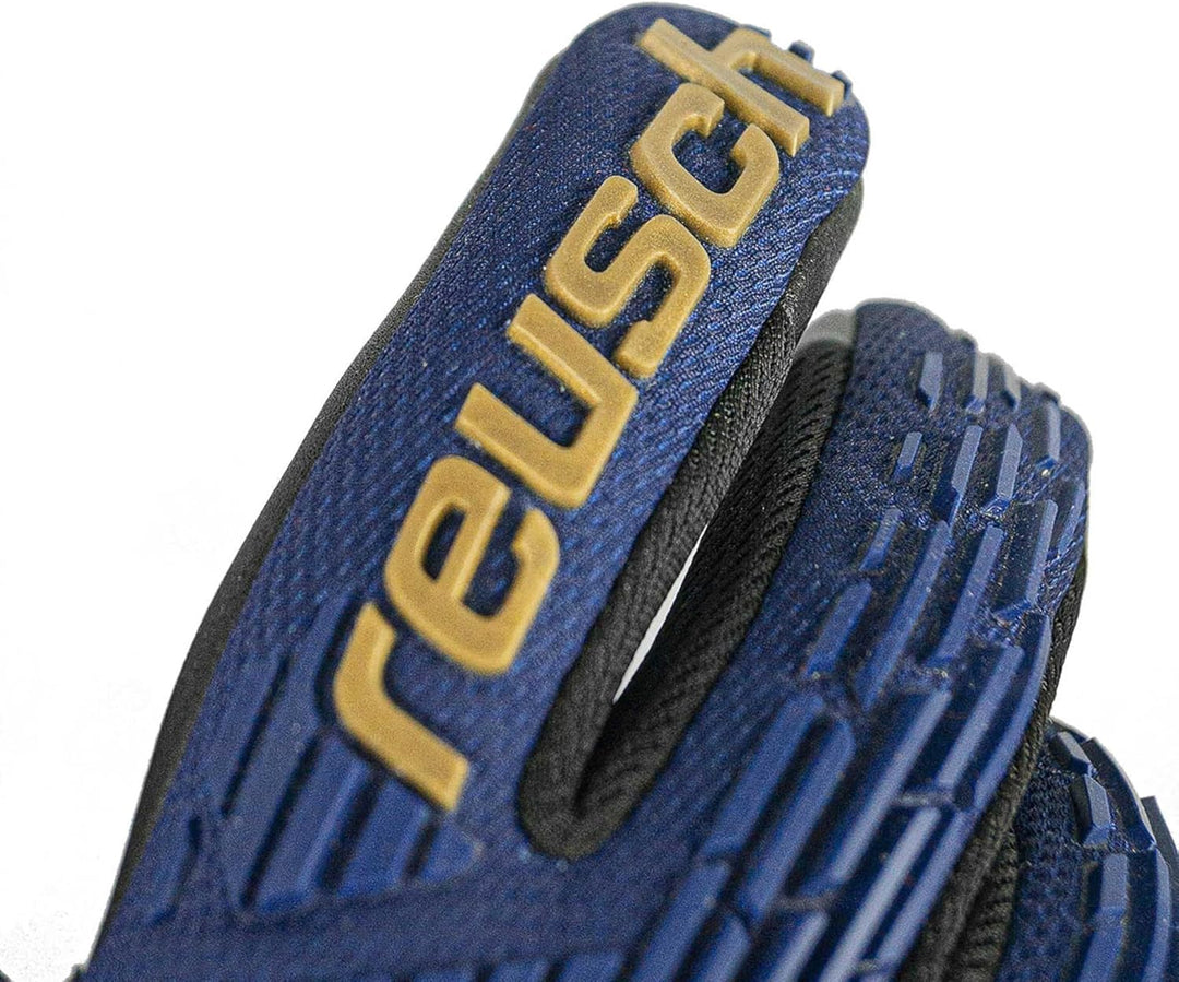 Reusch Unisex Jugend Attrakt Freegel Silver Junior Torwarthandschuhe 5.5 blau-gold-schwarz, 5.5 blau