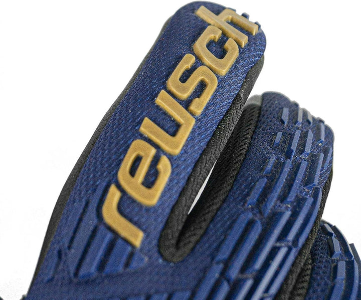 Reusch Unisex Jugend Attrakt Freegel Silver Junior Torwarthandschuhe 5.5 blau-gold-schwarz, 5.5 blau