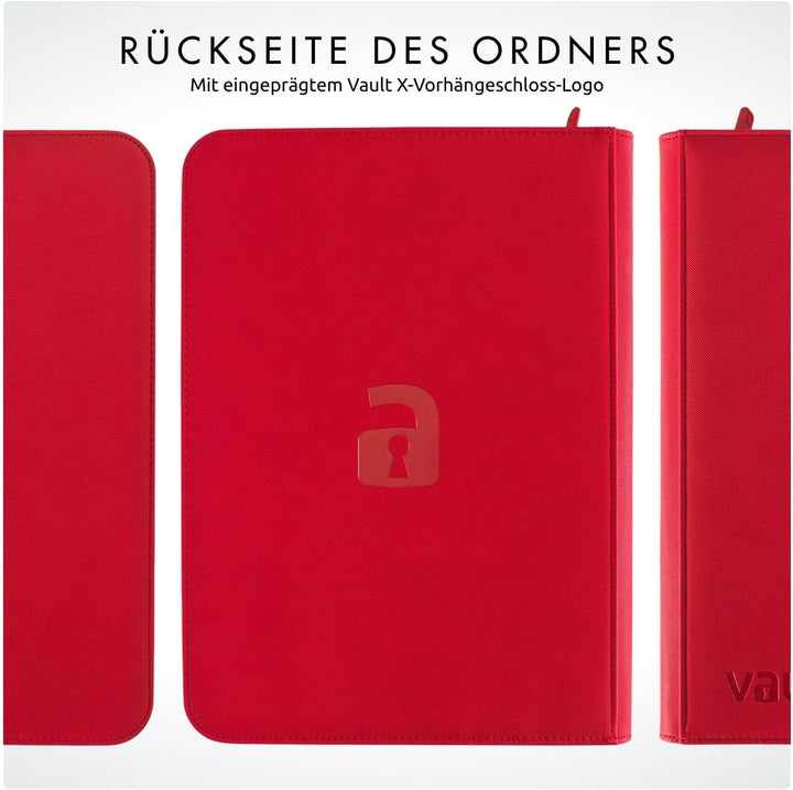 Vault X Premium eXo-Tec Zip Heftmappe - 9 Fächer Sammelkarten Trading Cards Mappe - 360 Fächer mit S