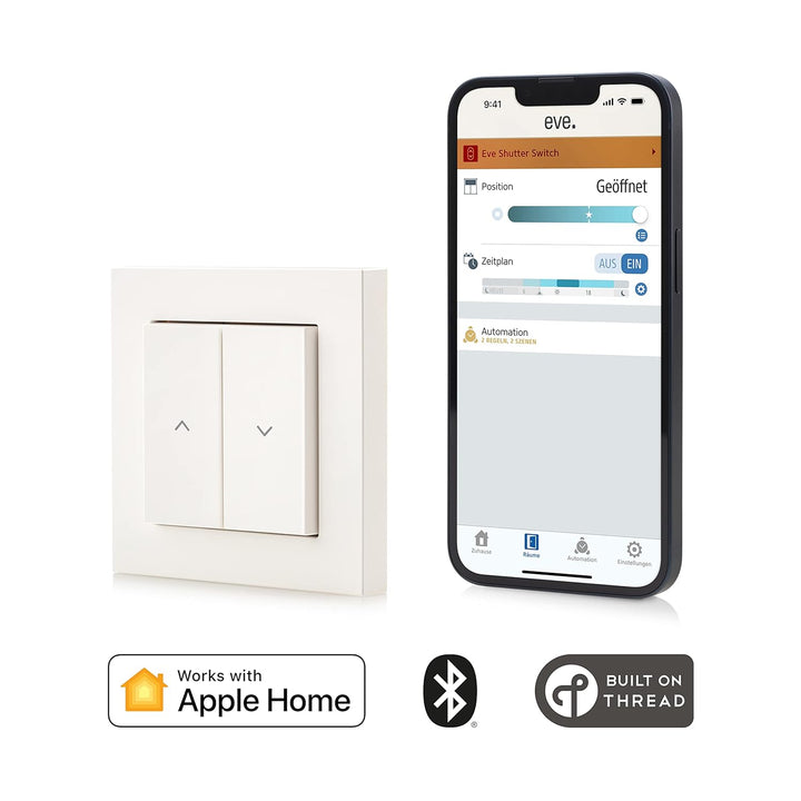 Eve Shutter Switch – Smarte Rollladensteuerung mit integrierten Zeitplänen, Adaptive Beschattung, Si