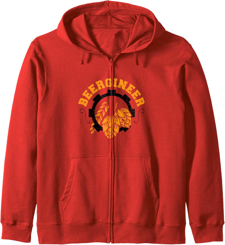 Bier Bräuer: Beergineer - Bier Sprüche Kapuzenjacke