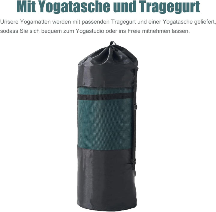 NBR Yogamatte 195×61cm 20mm Dicke Fitness Matte Gymnastikmatte für Pilates Gym Workout Zuhause mit T