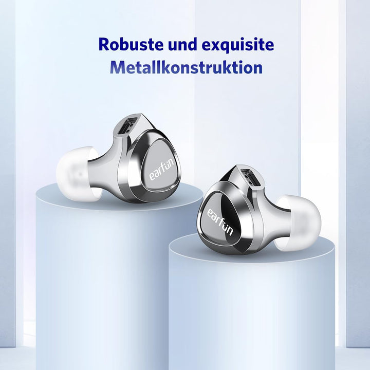 EarFun EH100 Kopfhörer mit Kabel, Hi-Res IEMs, In Ear Kopfhörer | 2 DD + 1 BA Hybrid Treiber für krä