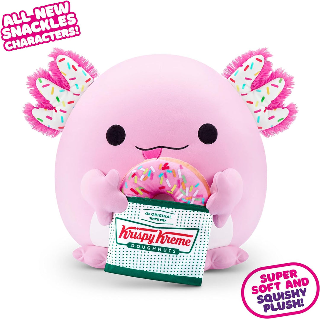 Snackles 77573M, Axolotl (Krispy Kreme), Series 2, 35 cm grosses Plüschspielzeug, Medium (35 cm) Med