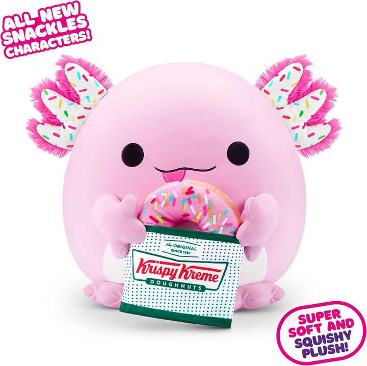 Snackles 77606M, Axolotl (Krispy Kreme), Series 2, grosses Plüschspielzeug, Large (40 cm), Large (40