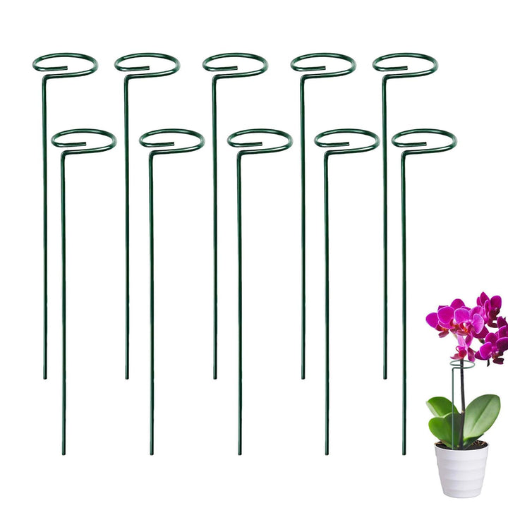 10 Stücke Staudenhalter, Strauchstütze, Blumenstütze, Metall Garten Stützring, Pflanzenhalter Ringkä