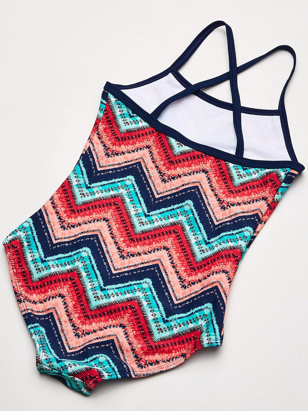 Kanu Surf Mädchen Kirsten Badeanzug Chevron Beach Sport Banded Einteiler Badeanzug 5 Kirsten Coral C