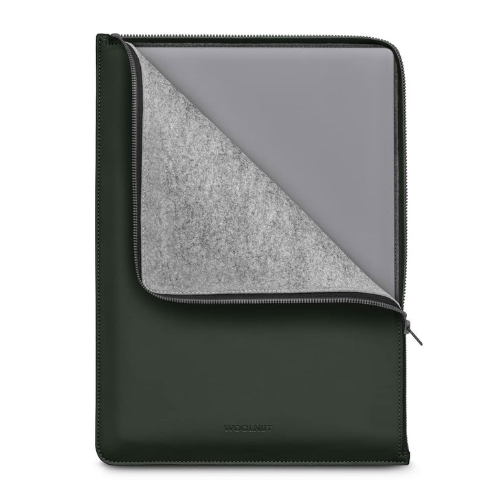 WOOLNUT Matte PU Folio Zipper Sleeve Case Hülle Tasche für for MacBook Air 15 Zoll (2023-2024, M2) &