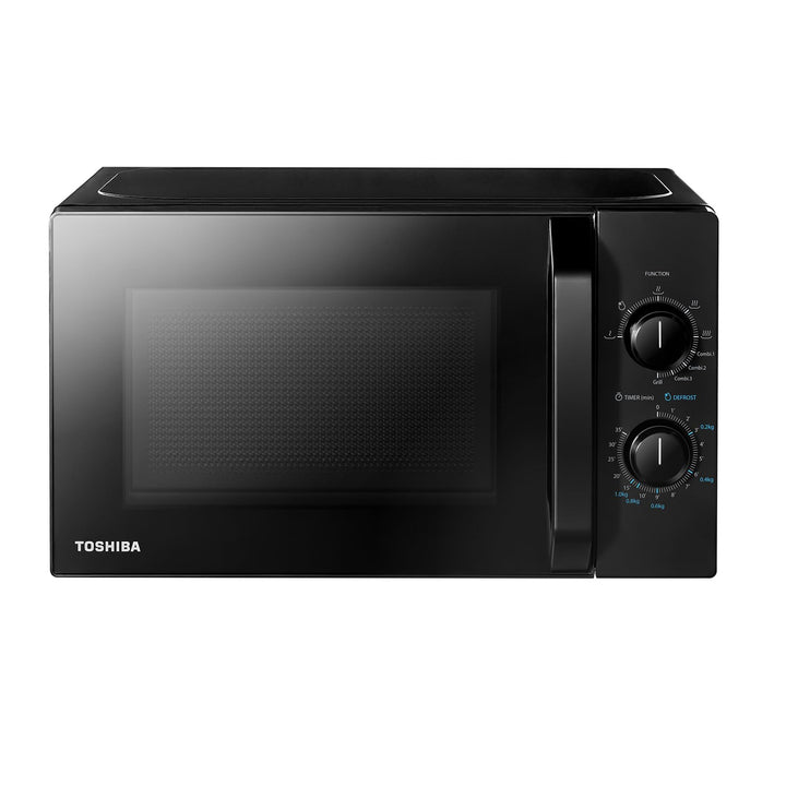 Toshiba MW2-MG20PE(BK) Mikrowellenherd 700 W mit knuspriger Grill- & Kombigarfunktion, 5 Leistungsst