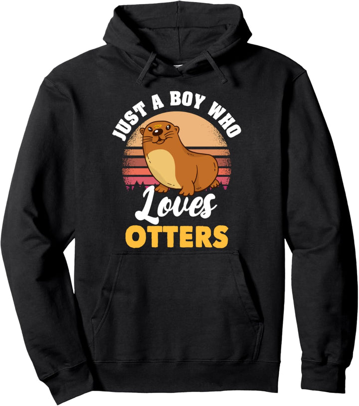 Just A Boy Seeotter Kleidung Outfit Jungen Geschenk Otter Pullover Hoodie