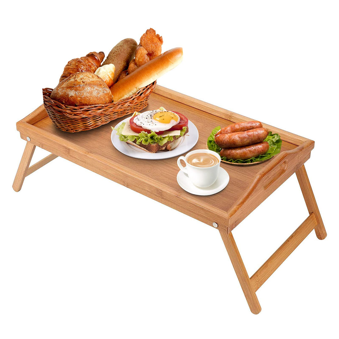 Youyijia Betttablett Frühstückstablett für Bett Frühstückstisch Klappbarer Betttisch Frühstück Holzt