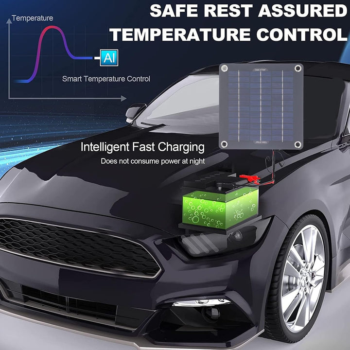 12V 18V 20W Solarbatterieladegerät-Kit Monokristalliner Batterieerhalt für Wohnmobile, Autos, Boote,