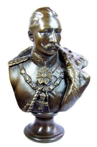 Kunst & Ambiente - Kaiser Wilhelm der 2. Bronze Büste Deutsches Kaiserreich signiert - Bronzefigur -