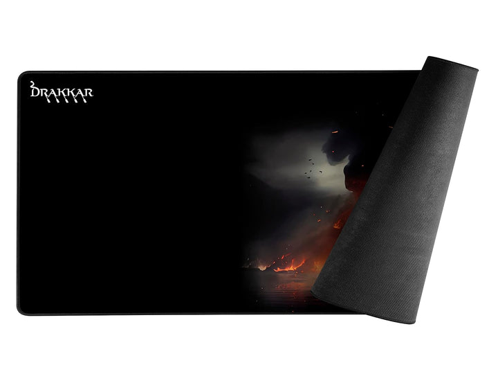 Konix Drakkar Gaming-Mauspad Heidrun XXL 90 x 46 cm - rutschfeste Gummiunterlage - Wikinger-Motiv Dr