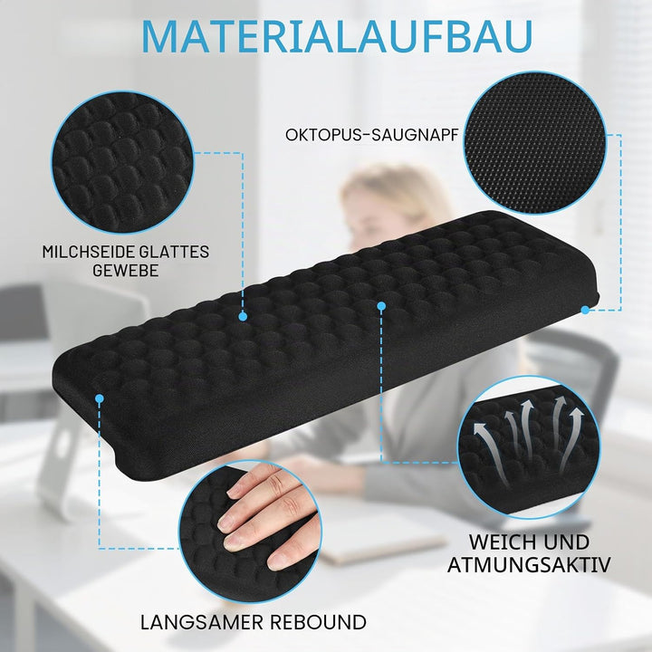 2 Stück L-Förmige Ergonomische Handgelenk Ellenbogenkissen, 30x10cm Memoryfoam Schreibtisch Handball