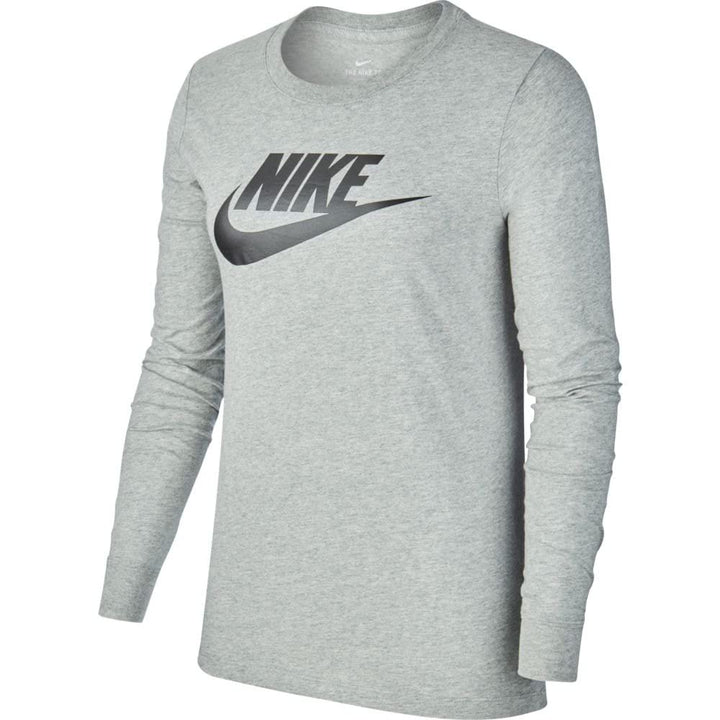 Nike Damen Sportswear Shirt (1er Pack) XS Dk Grey Heather - Black, XS Dk Grey Heather - Black
