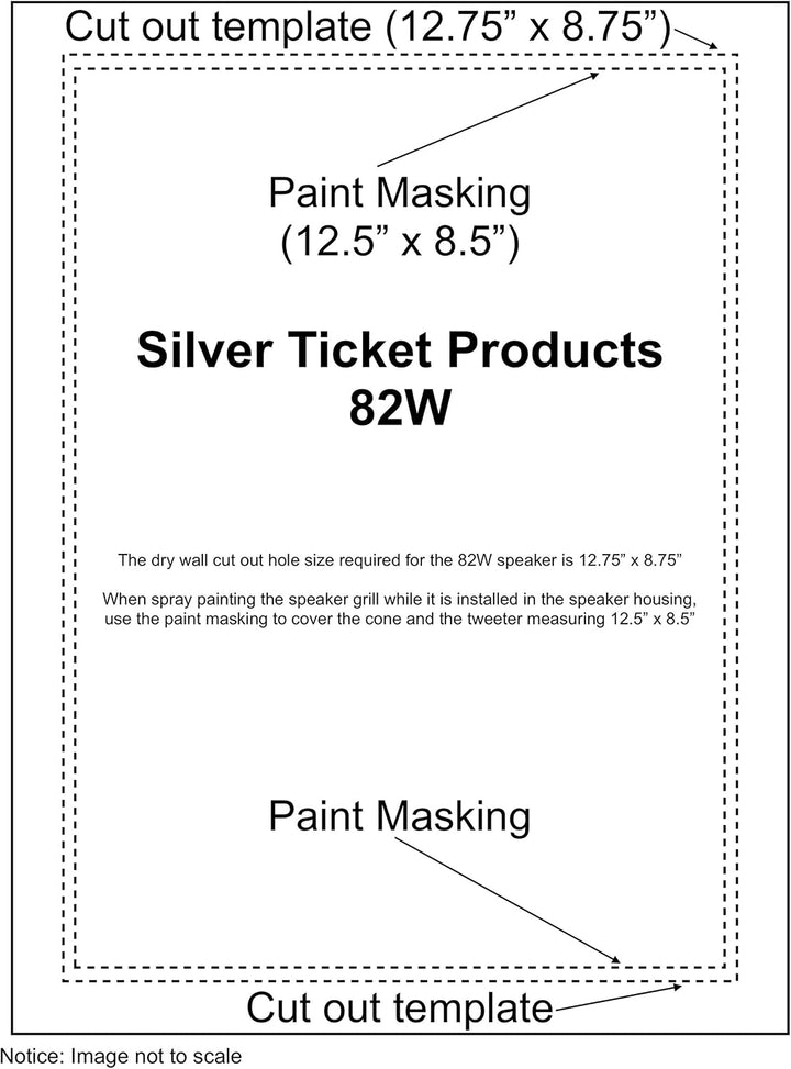 82W Silver Ticket Einbaulautsprecher mit schwenkbarem Hochtöner (20,3 cm Wand) 8 in in-wall, 8 in in
