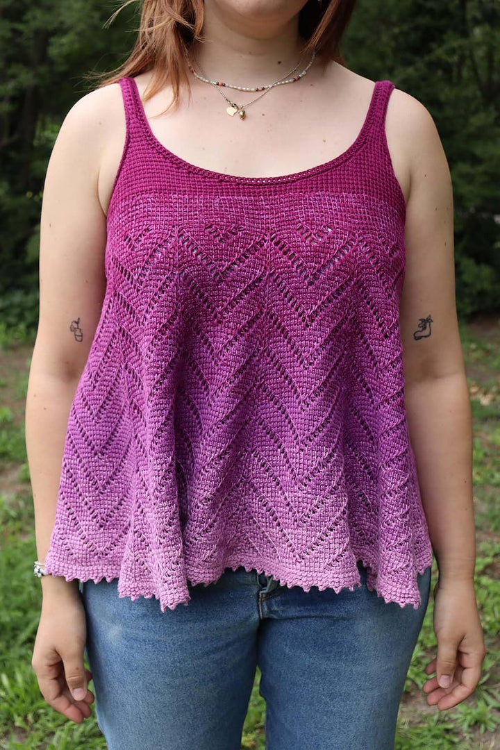 SparWolle Bobbel Mulberry Summer Top Tunesisches Häkelset, 2 Bobbel mit Anleitung (3 / M / 40-42, MU