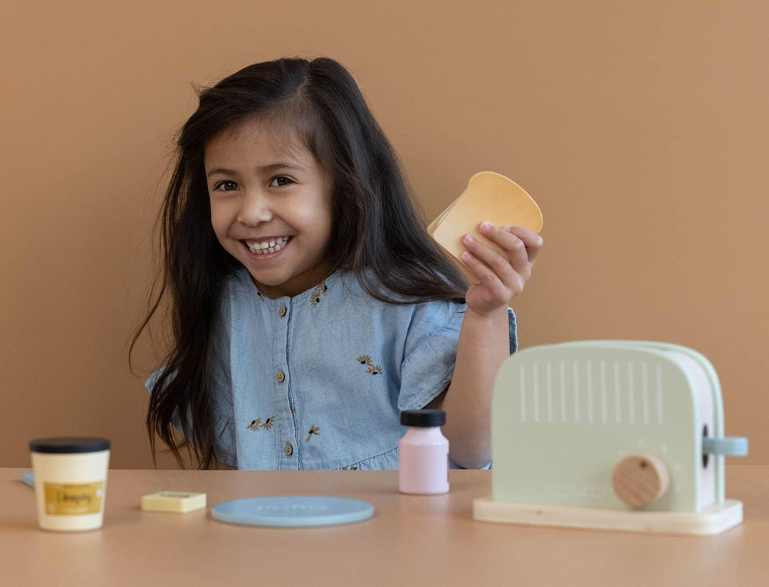 Little Dutch FSC Holz Toaster Set 10-teilig (Mehrfarbig), Mehrfarbig