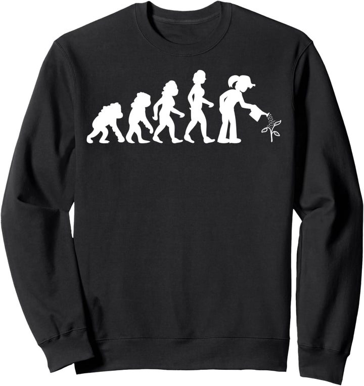 Evolution Gärtnerin Garten Blumen Pflanzen Giesskanne Gärtner Sweatshirt