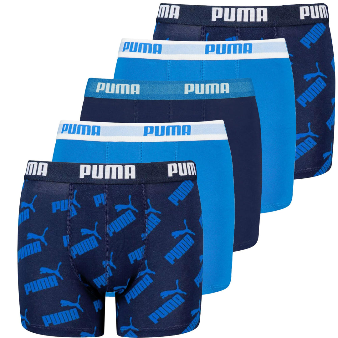 PUMA Children Unisex Boxer Unterwäsche (5er Pack), Blau