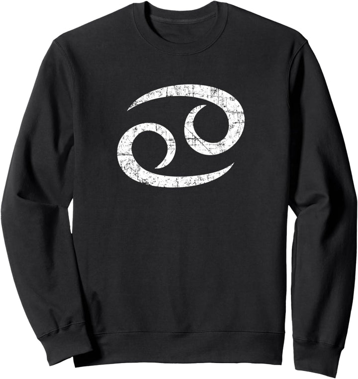 Sternzeichen Krebs (Vintage/Weiss) Sweatshirt