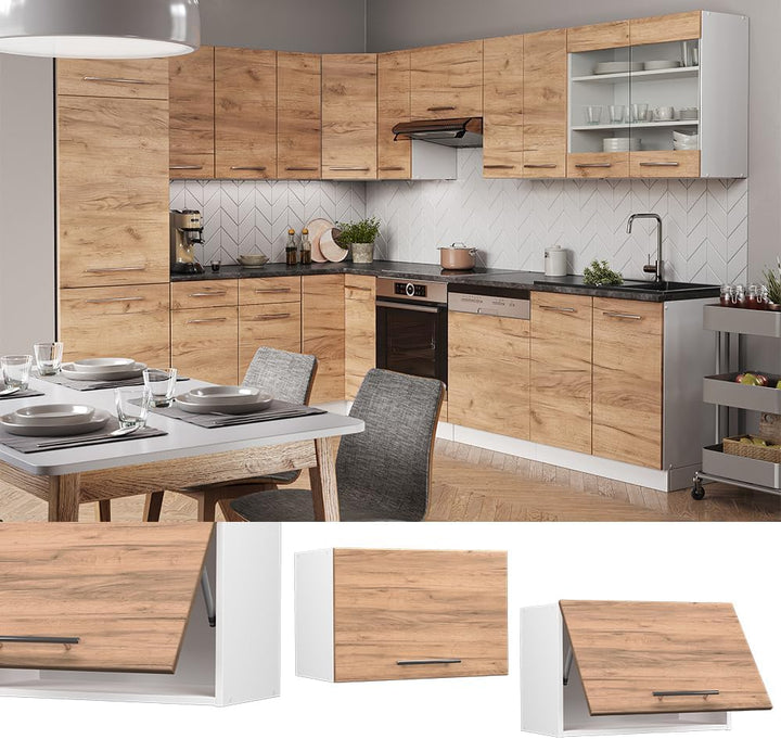 Vicco Hängeschrank Fame-Line, Goldkraft Eiche/Weiss, 60 cm Flach Goldkraft Eiche Hängeschrank 60 cm