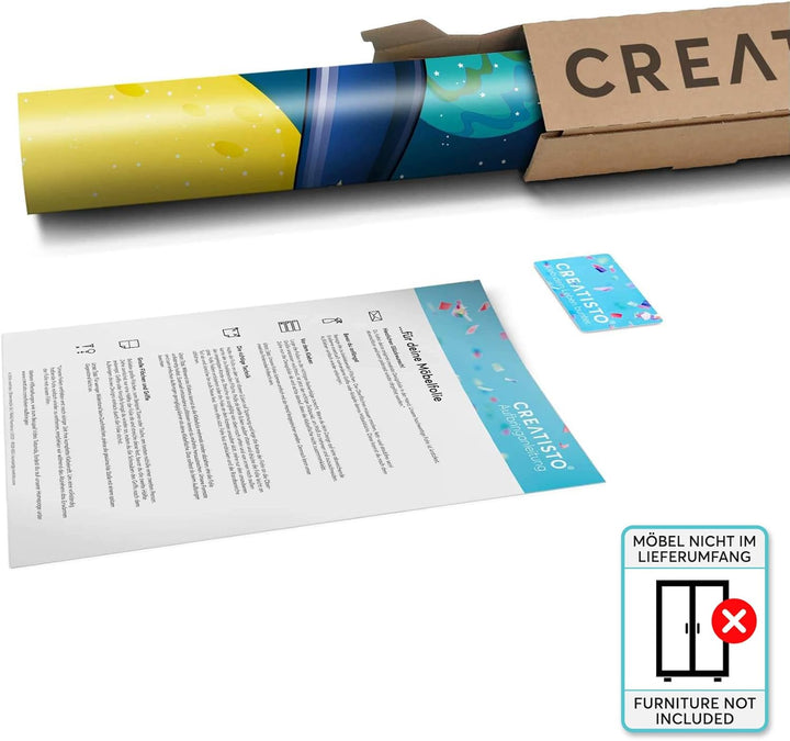 Möbel-Folie für Kinder - passend für IKEA Pax Schrank 201 cm Höhe - 1 Tür I Tolle Möbelfolie für Kin