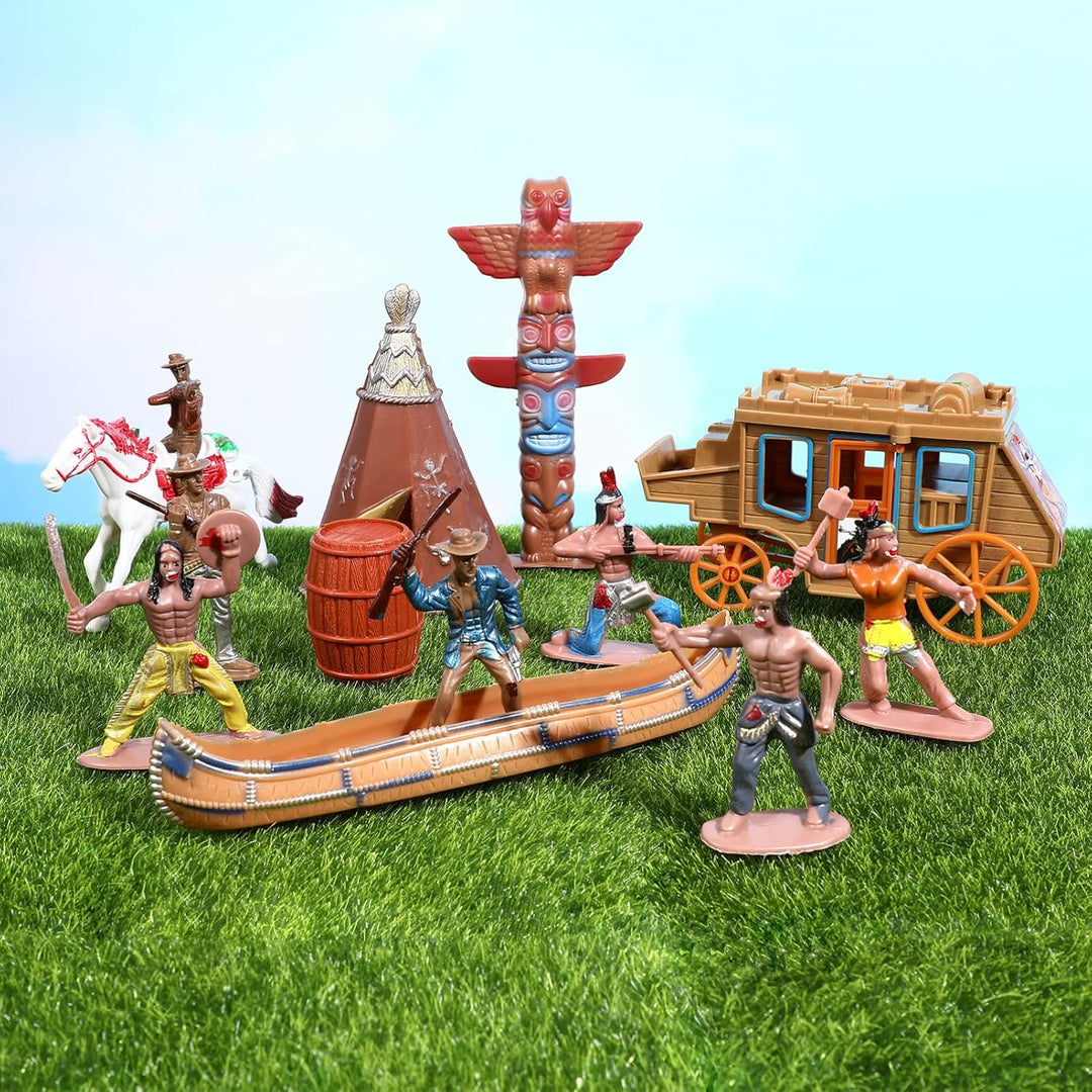 STOBOK Indianer Figuren Modelle: Wilde West Cowboys Figure Playset Set Miniatur Historische Indianer