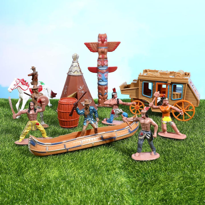 STOBOK Indianer Figuren Modelle: Wilde West Cowboys Figure Playset Set Miniatur Historische Indianer