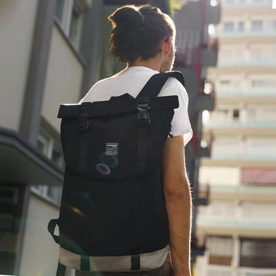 EverVanz Laptop-Rucksack, Damen & Herren Roll Top Wasserdichter Wanderrucksack, Leichter, Lässiger R