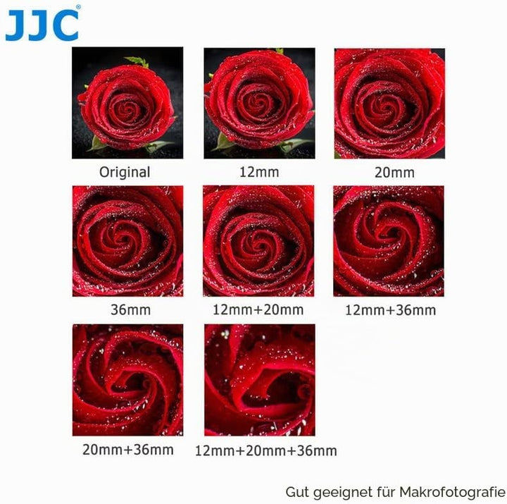 JJC Autofokus Zwischenringe (AF) mit TTL-Belichtung für Makrofotographie 12mm, 20mm und 36mm (Passen