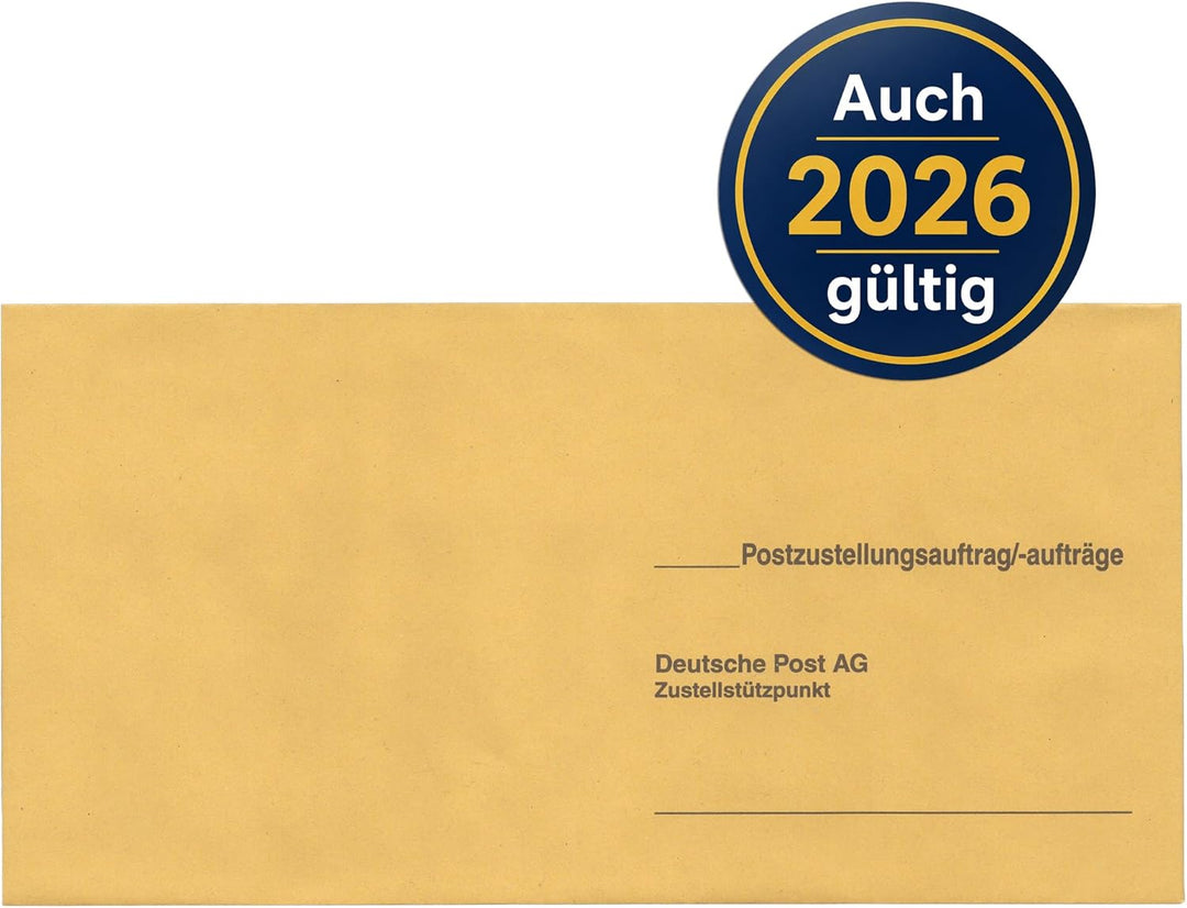 Postzustellungsumschläge Standard „ Postzustellungsauftrag “ - Zustellungshüllen KO 120 × 235 mm, Re