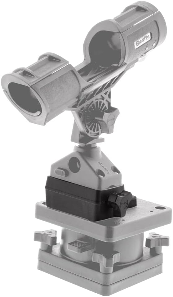 Scotty Orca Angelrutenhalter mit 241L Seitendeck-Halterung, Schwarz