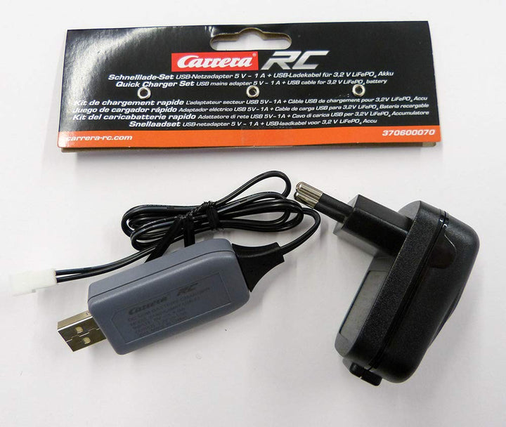 Quick Charger Set - 5V 1A USB Charger GS+ USB Cable for 3,2V LifePo4 Battery