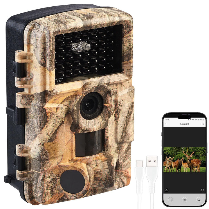 VisorTech Wildtierkamera: WLAN-Full-HD-Wildkamera mit 120°-PIR, Nachtsicht, 6 Mon. Stand-by, App (Wi