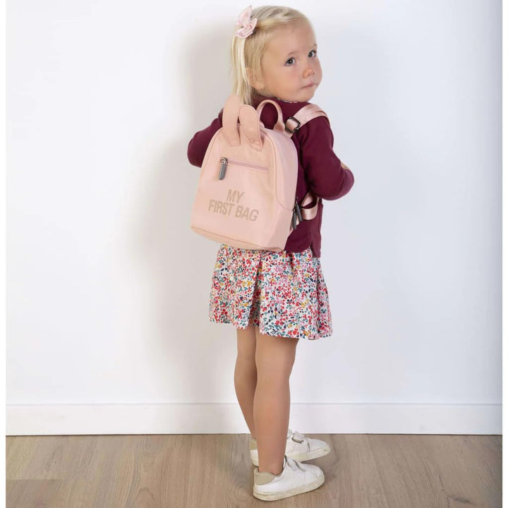 CHILDHOME, Kinderrucksack Baby, Schule, Vorschule, Kinderkrippe, Zwei Fächer, Lunchbag/Flaschen geei