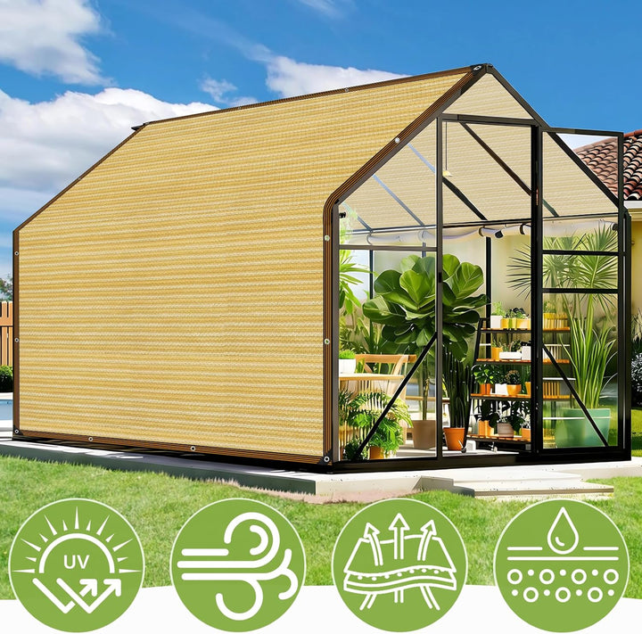 Schattennetz-90% schattiernetz mit ösen, 1.5x2m Schattierungsnetz geeignet für Pergolen,Garten,Pflan