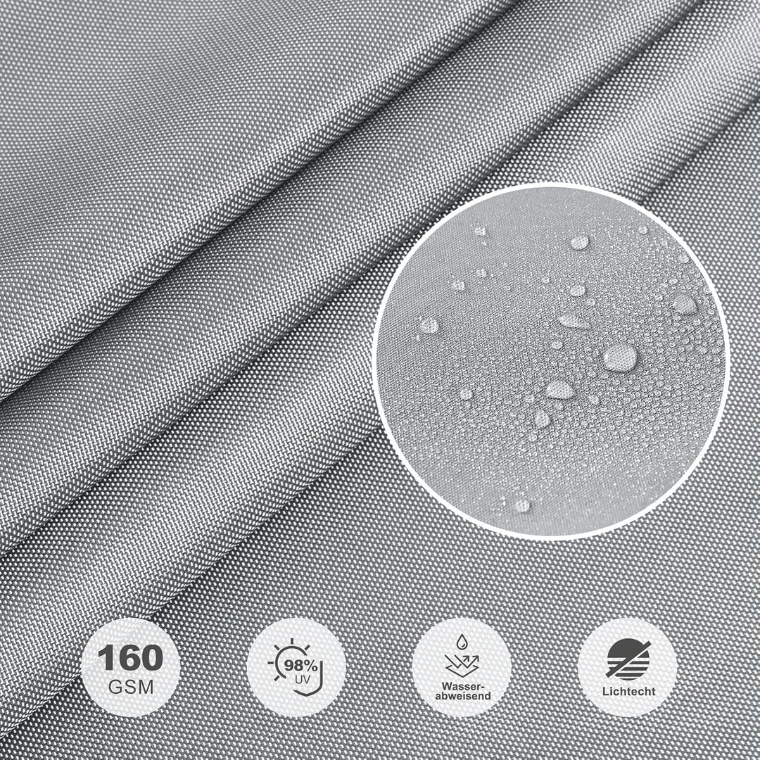 HAIKUS Sonnensegel Wasserdicht Rechteckig 4x4m Sonnenschutz Wasserabweisend Premium PES Polyester mi