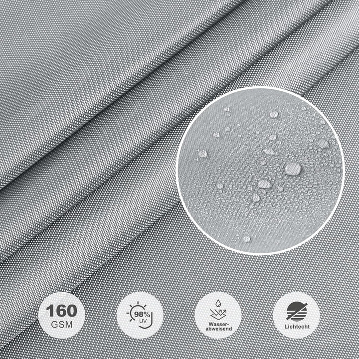 HAIKUS Sonnensegel Wasserdicht Rechteckig 4x4m Sonnenschutz Wasserabweisend Premium PES Polyester mi