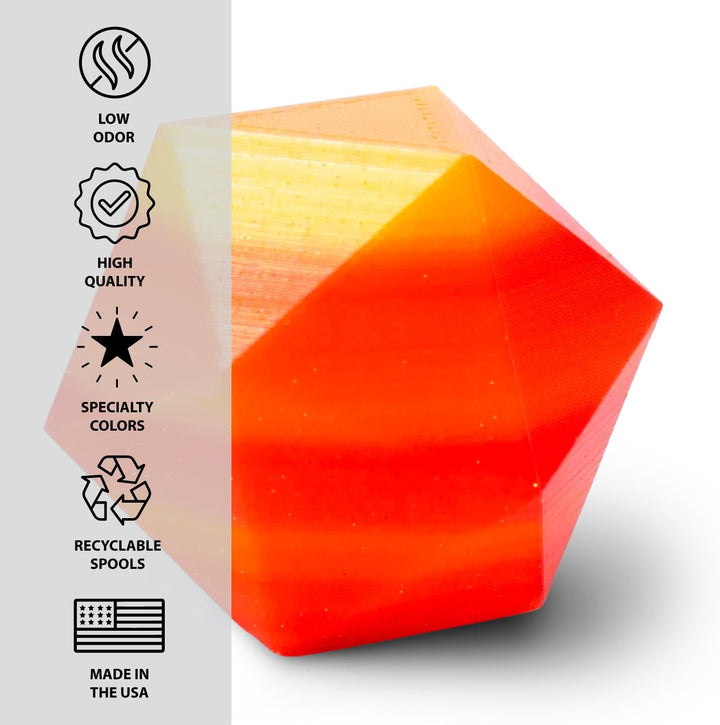 Citrus Sunrise Orange Multicolor HT PLA, 1,75 mm, 500 g Spule, Citrus Sunrise Orange