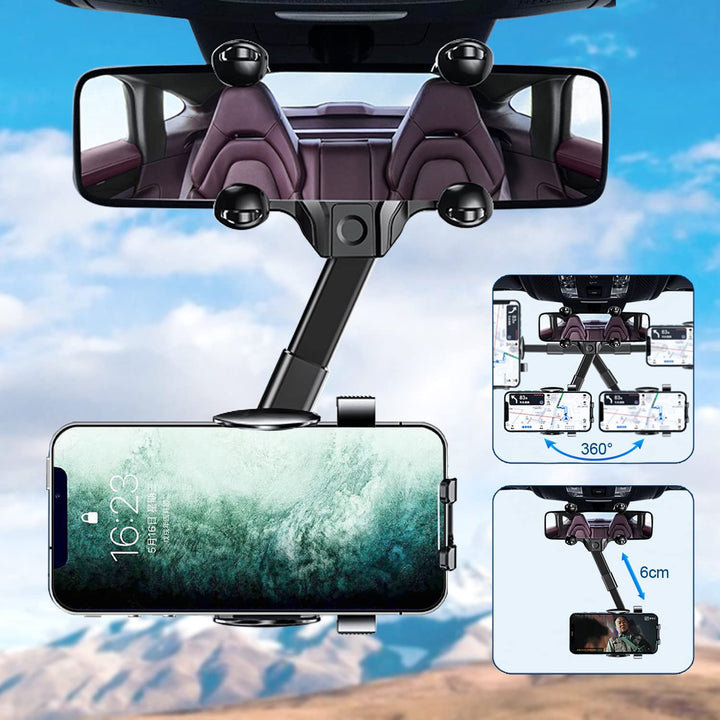 Handyhalterung Auto, Universelle Fahrzeug Handyhalterung, 360° Drehung Universal KFZ Handy Halterung