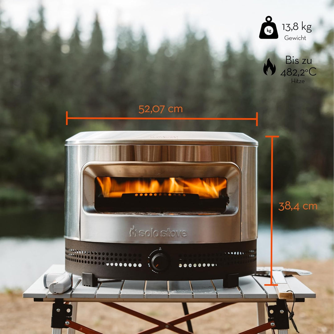 Solo Stove Pi Prime Pizzaofen, Gas | Gas-Pizzaofen, Propan befeuert, Leistungsstarke Demi-Dome Konst