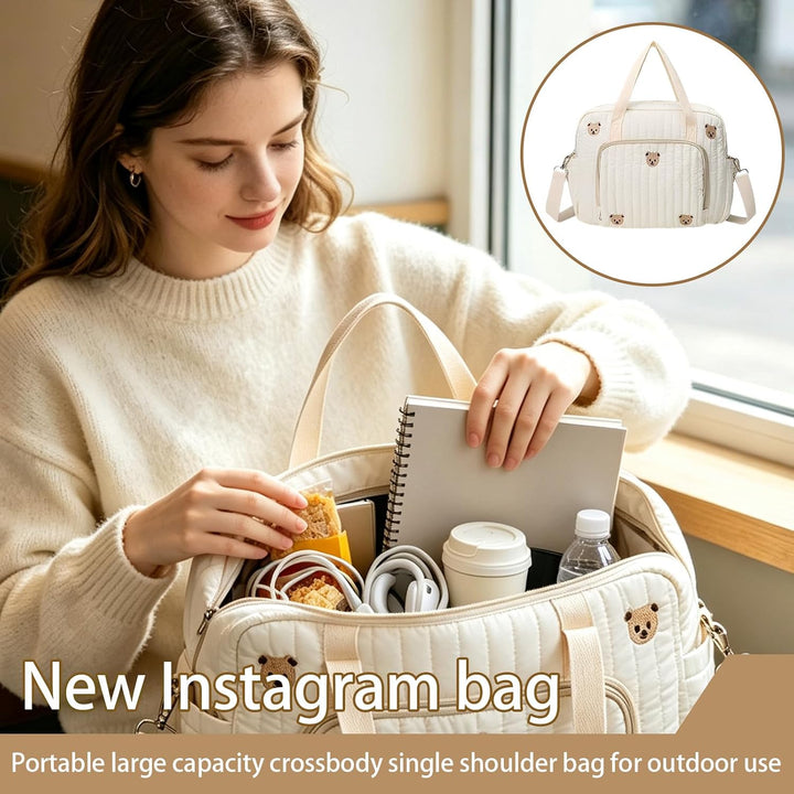 Gross Wickeltasche Für Baby 35×29×10cm, Diaper Bag, Vielseitige Tragetasche | Kliniktasche Geburt mi